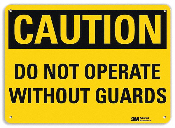 Safety Sign: Aluminum, Mounting Holes Sign Mounting, 7 in x 10 in Nominal Sign Size, Engineer Grade