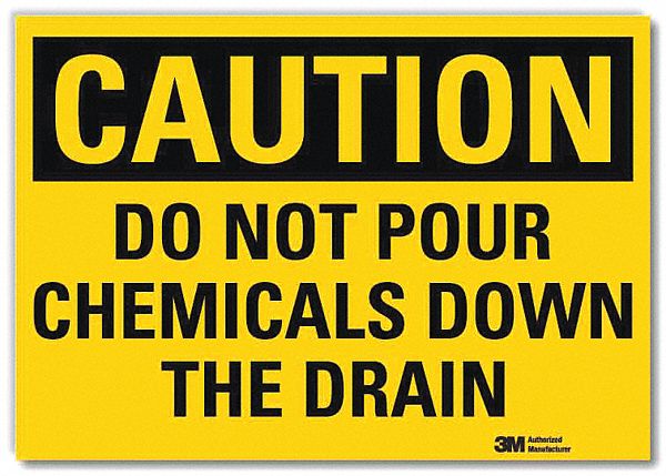 Caution Sign: Reflective Sheeting, Adhesive Sign Mounting, 10 in x 14 in Nominal Sign Size, Caution