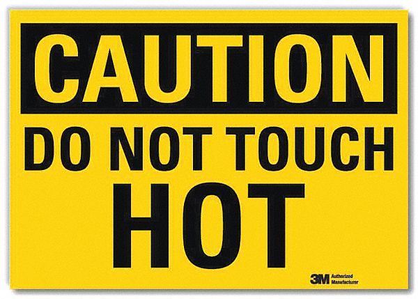 Caution Sign: Reflective Sheeting, Adhesive Sign Mounting, 10 in x 14 in Nominal Sign Size