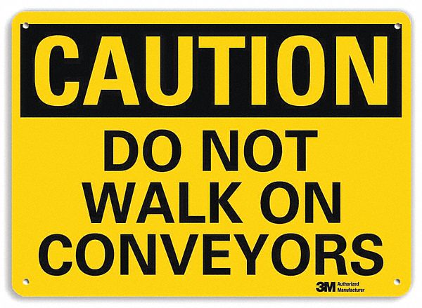 Safety Sign: Aluminum, Mounting Holes Sign Mounting, 7 in x 10 in Nominal Sign Size, Engineer Grade