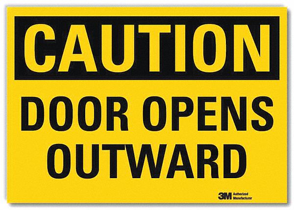 PANNEAU SECURITE,DOOR OPENS OUTWARD,10