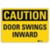 Caution: Door Swings Inward Signs