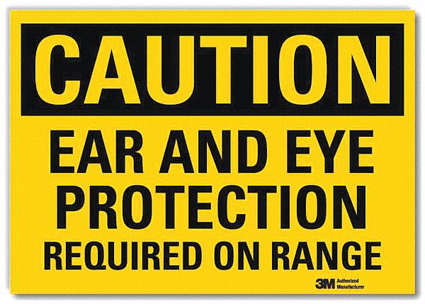 Caution Sign: Reflective Sheeting, Adhesive Sign Mounting, 10 in x 14 in Nominal Sign Size, Caution