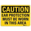 Caution: Ear Protection Must Be Worn In This Area Signs