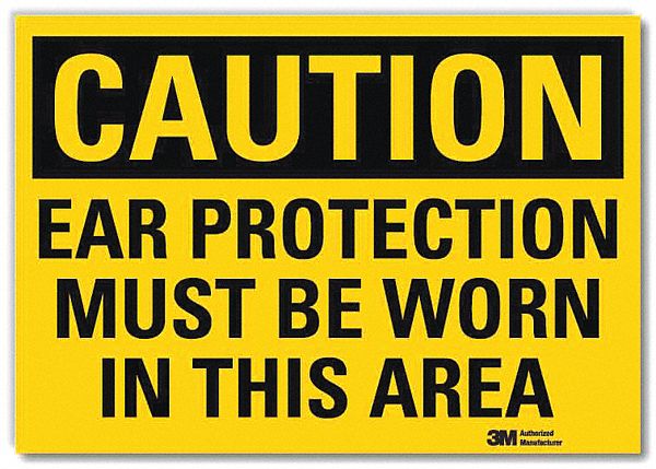 Caution Sign: Reflective Sheeting, Adhesive Sign Mounting, 10 in x 14 in Nominal Sign Size, Caution