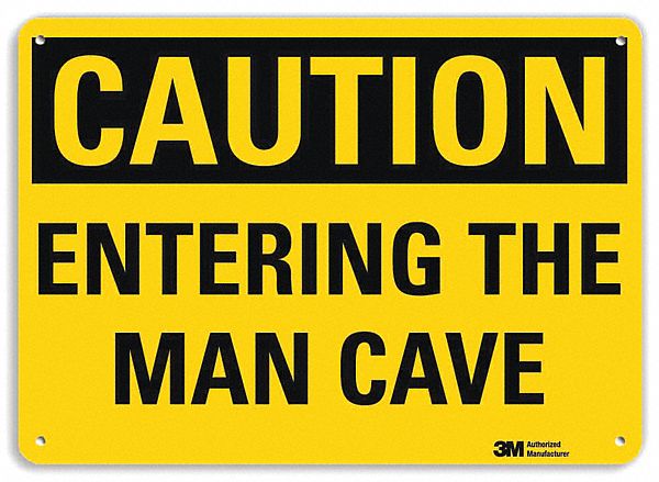 Caution Sign, 10 in x 14 in, Plastic
