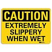Caution: Extremely Slippery When Wet Signs image