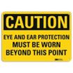 Caution: Eye And Ear Protection Must Be Worn Beyond This Point Signs