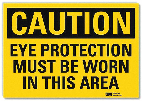 Caution Sign: Reflective Sheeting, Adhesive Sign Mounting, 10 in x 14 in Nominal Sign Size, Caution