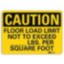 Caution: Floor Load Limit Not To Exceed ___ Lbs. Per Square Foot Signs