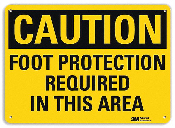 Caution Sign, 7 in x 10 in, Aluminum