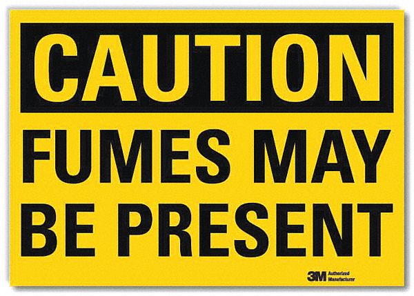 Caution Sign: Reflective Sheeting, Adhesive Sign Mounting, 10 in x 14 in Nominal Sign Size