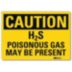 Caution: H2S Poisonous Gas May Be Present Signs