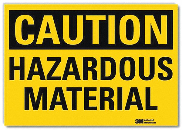 Caution Sign: Reflective Sheeting, Adhesive Sign Mounting, 10 in x 14 in Nominal Sign Size