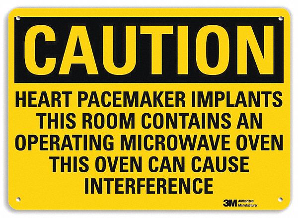 Caution Sign: Aluminum, Mounting Holes Sign Mounting, 10 in x 14 in Nominal Sign Size, 0.04 in Thick