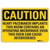 Caution: Heart Pacemaker Implants This Room Contains An Operating Microwave Oven This Oven Can Cause Interference Signs