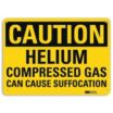 Caution: Helium Compressed Gas Can Cause Suffocation Signs