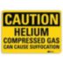 Caution: Helium Compressed Gas Can Cause Suffocation Signs