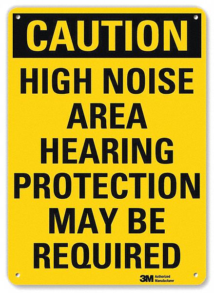 PANNEAU SECURITE,HIGH NOISE AREA,10POH