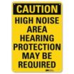 Caution: High Noise Area Hearing Protection May Be Required Signs