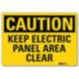 Caution: Keep Electric Panel Area Clear Signs