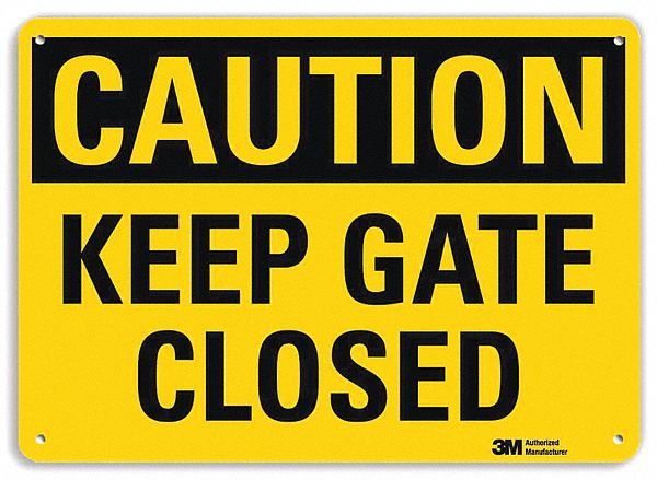 Safety Sign: Aluminum, Mounting Holes Sign Mounting, 7 in x 10 in Nominal Sign Size, Engineer Grade