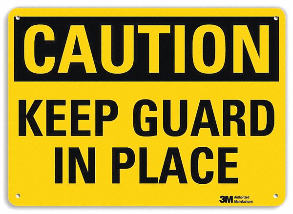 Safety Sign, 7 in x 10 in, Aluminum