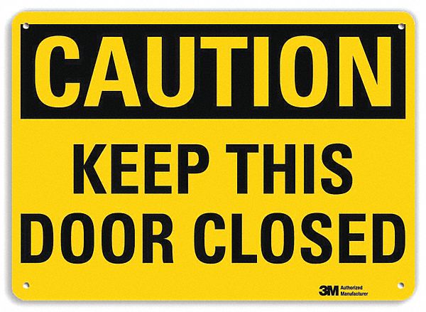 Safety Sign: Aluminum, Mounting Holes Sign Mounting, 7 in x 10 in Nominal Sign Size, Engineer Grade