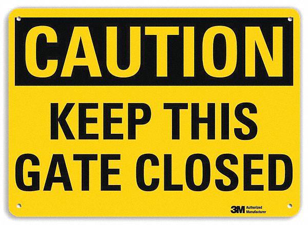 Safety Sign: Aluminum, Mounting Holes Sign Mounting, 7 in x 10 in Nominal Sign Size, Engineer Grade