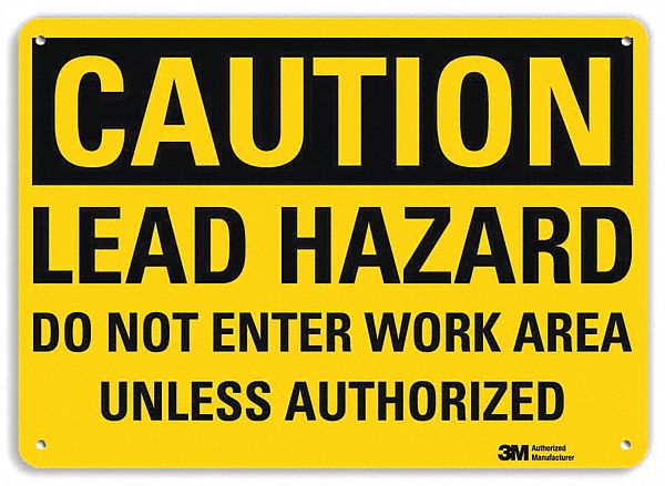 PANNEAU SECURITE,LEAD HAZARD,10 PO H
