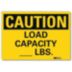 Caution: Load Capacity ___ Lbs. Signs