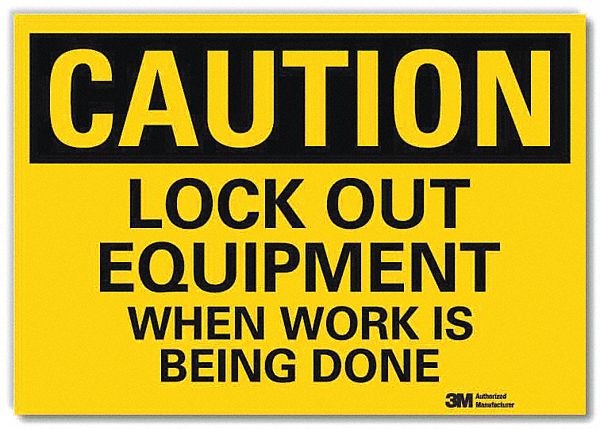 Caution Sign: Reflective Sheeting, Adhesive Sign Mounting, 10 in x 14 in Nominal Sign Size