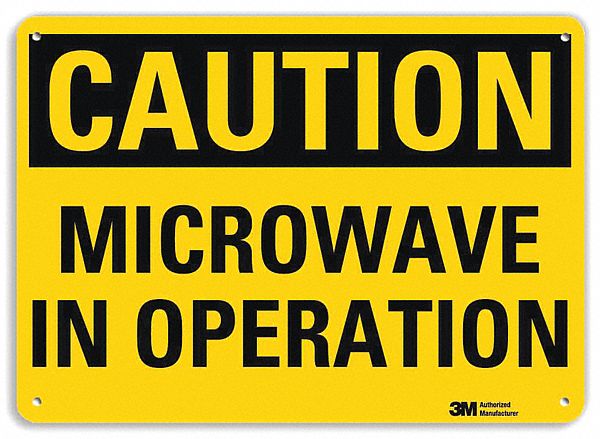 Caution Sign: Aluminum, Mounting Holes Sign Mounting, 10 in x 14 in Nominal Sign Size, 0.04 in Thick