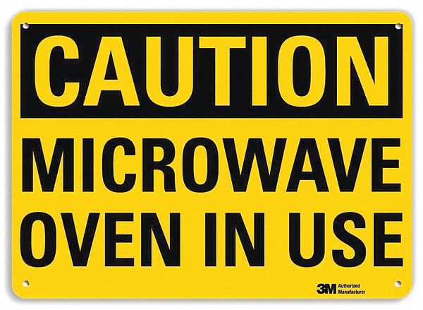 Caution Sign: Aluminum, Mounting Holes Sign Mounting, 10 in x 14 in Nominal Sign Size, 0.04 in Thick
