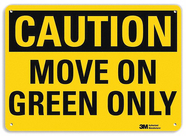Reflective  Lift Truck Sign: Plastic, 10 in x 14 in Nominal Sign Size, Engineer Grade, 0.04 in Thick