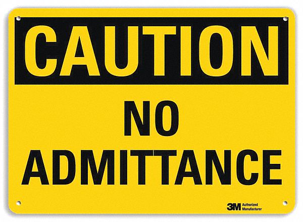 Safety Sign: Aluminum, Mounting Holes Sign Mounting, 7 in x 10 in Nominal Sign Size, Engineer Grade