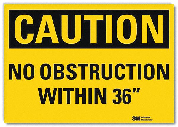 Safety Sign: Reflective Sheeting, Adhesive Sign Mounting, 7 in x 10 in Nominal Sign Size, Caution