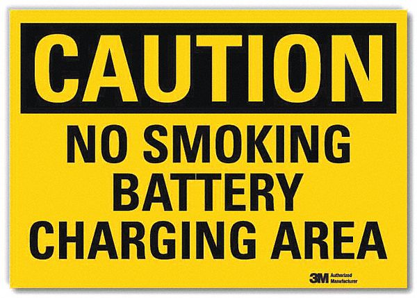 No Smoking Sign: Reflective Sheeting, Adhesive Sign Mounting, 10 in x 14 in Nominal Sign Size