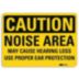 Caution: Noise Area May Cause Hearing Loss Use Proper Ear Protection Signs