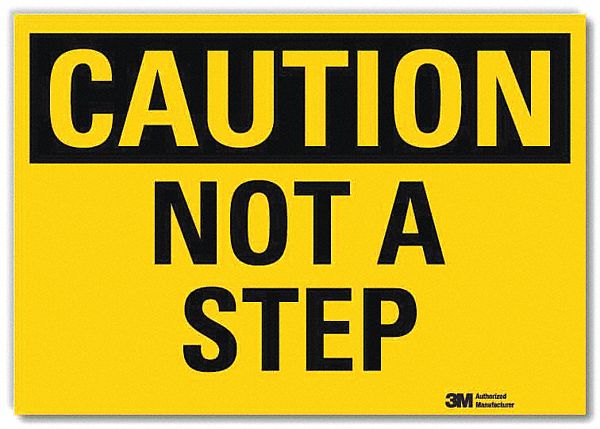 PANNEAU SECURITE,NOT A STEP,NR/JN,5PO