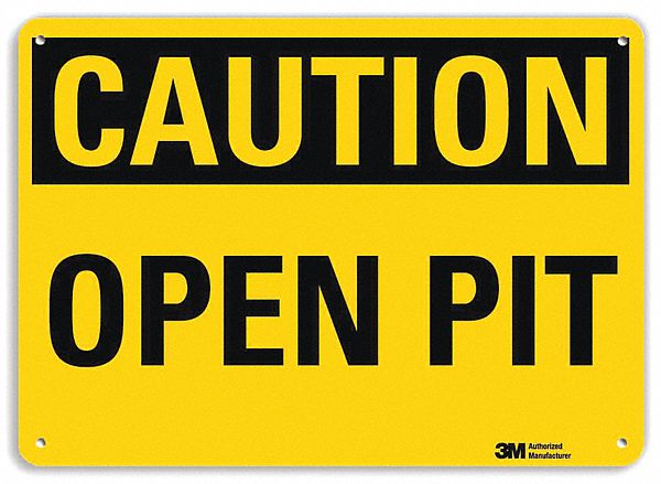 PANNEAU SECURITE,OPEN PIT,NR/JN, 7PO H