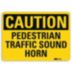 Caution: Pedestrian Traffic Sound Horn Signs
