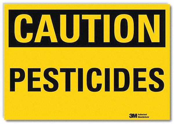 Caution Sign: Reflective Sheeting, Adhesive Sign Mounting, 10 in x 14 in Nominal Sign Size