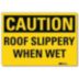 Caution: Roof Slippery When Wet Signs