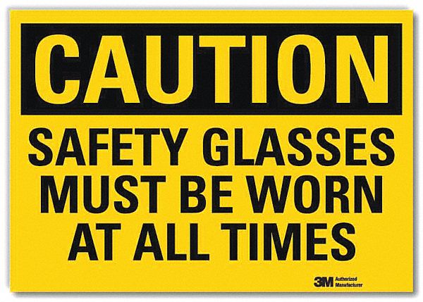 Caution Sign: Reflective Sheeting, Adhesive Sign Mounting, 10 in x 14 in Nominal Sign Size, Caution