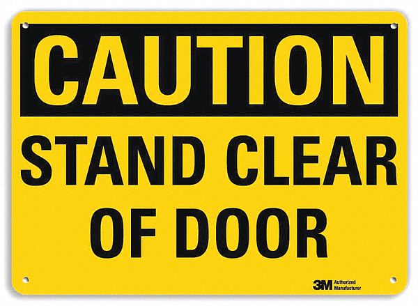 Safety Sign: Aluminum, Mounting Holes Sign Mounting, 7 in x 10 in Nominal Sign Size, Engineer Grade