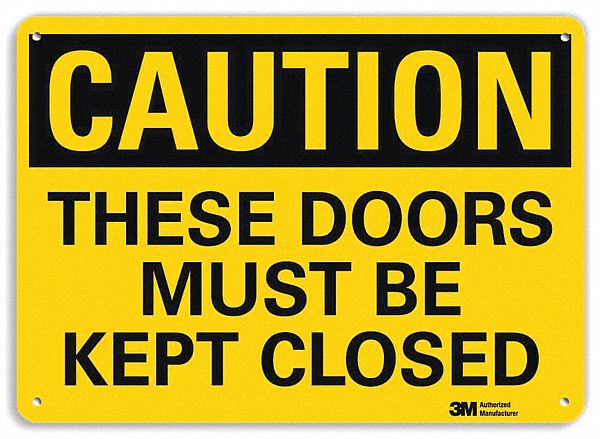 Safety Sign: Aluminum, Mounting Holes Sign Mounting, 7 in x 10 in Nominal Sign Size, Engineer Grade