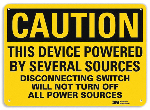 Safety Sign: Aluminum, Mounting Holes Sign Mounting, 7 in x 10 in Nominal Sign Size, Engineer Grade