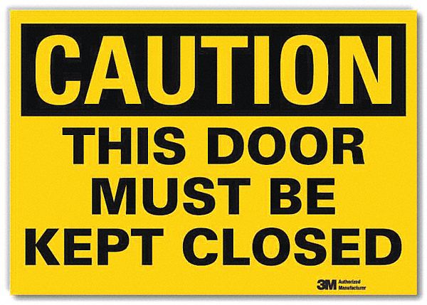 Safety Sign: Reflective Sheeting, Adhesive Sign Mounting, 7 in x 10 in Nominal Sign Size, Caution