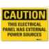 Caution: This Electrical Panel Has External Power Sources Signs